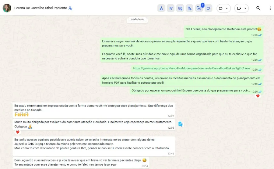 Mensagem original de Lorena De Carvalho